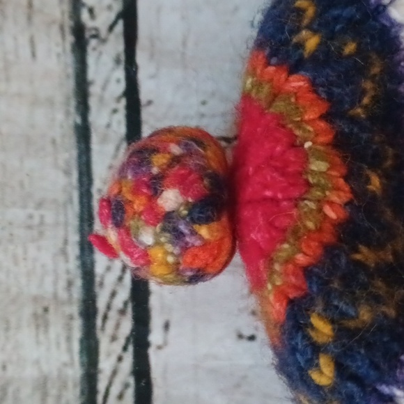 Invisible World Purple Red Children's Wool Cotton Knit Chullo Beanie Hat - Picture 2 of 9